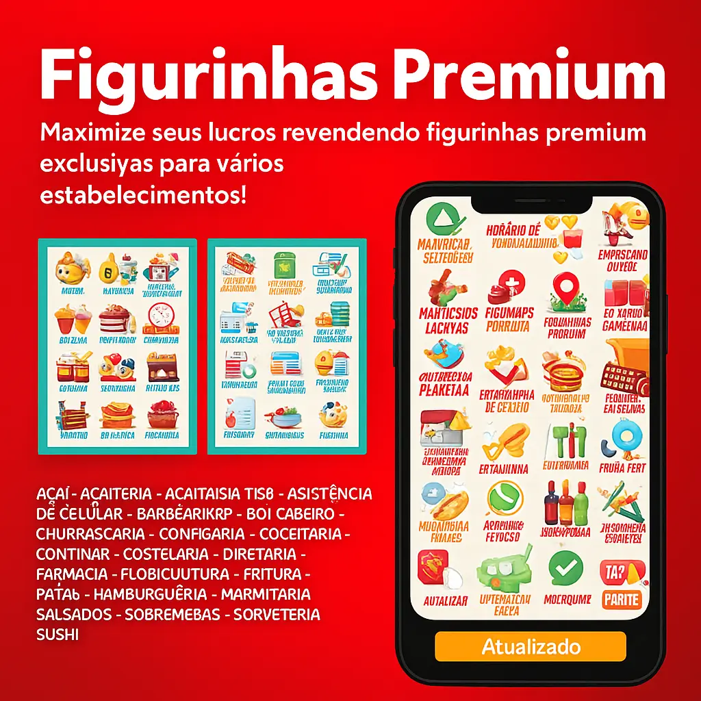 Figurinhas Premium para Estabelecimentos Comerciais